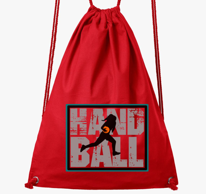 Handball feliratos lányos tornazsák — Piros