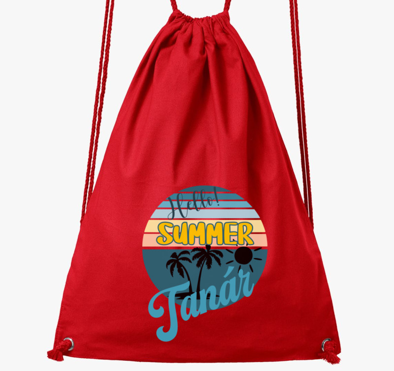 Hello Summer tanár tornazsák — Piros