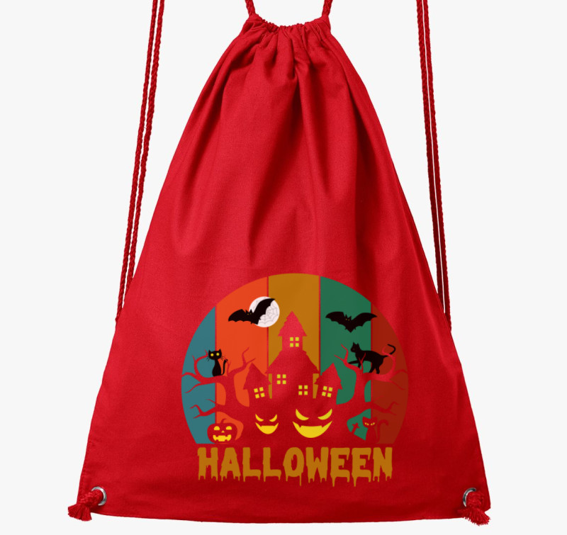 Halloweeni éjszaka tornazsák — Piros