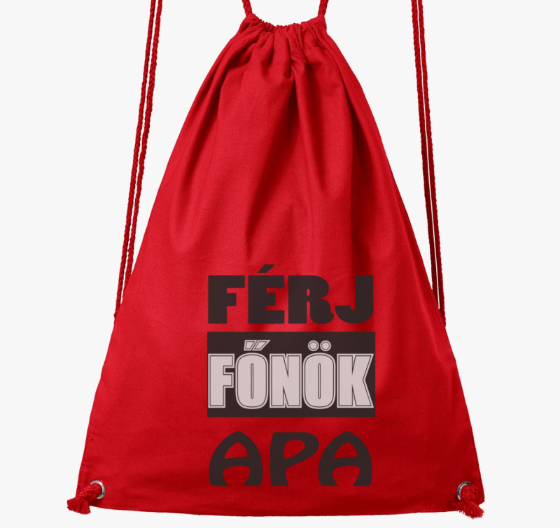 Férj főnök apa tornazsák — Piros
