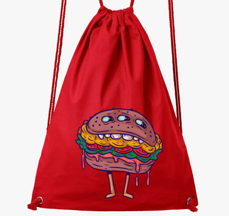 Hamburger szörny tornazsák — Piros