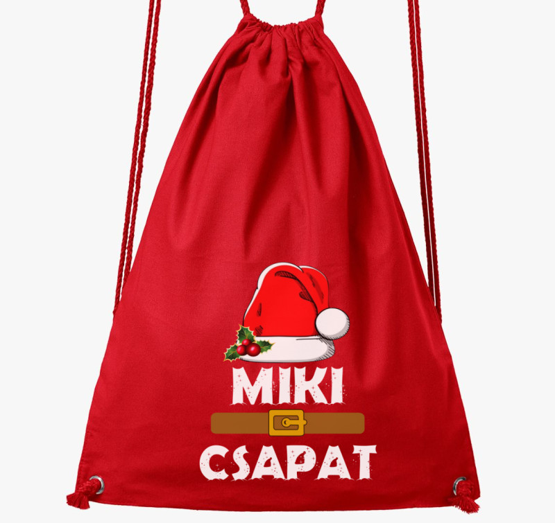 Mikulás csapat tornazsák — Piros