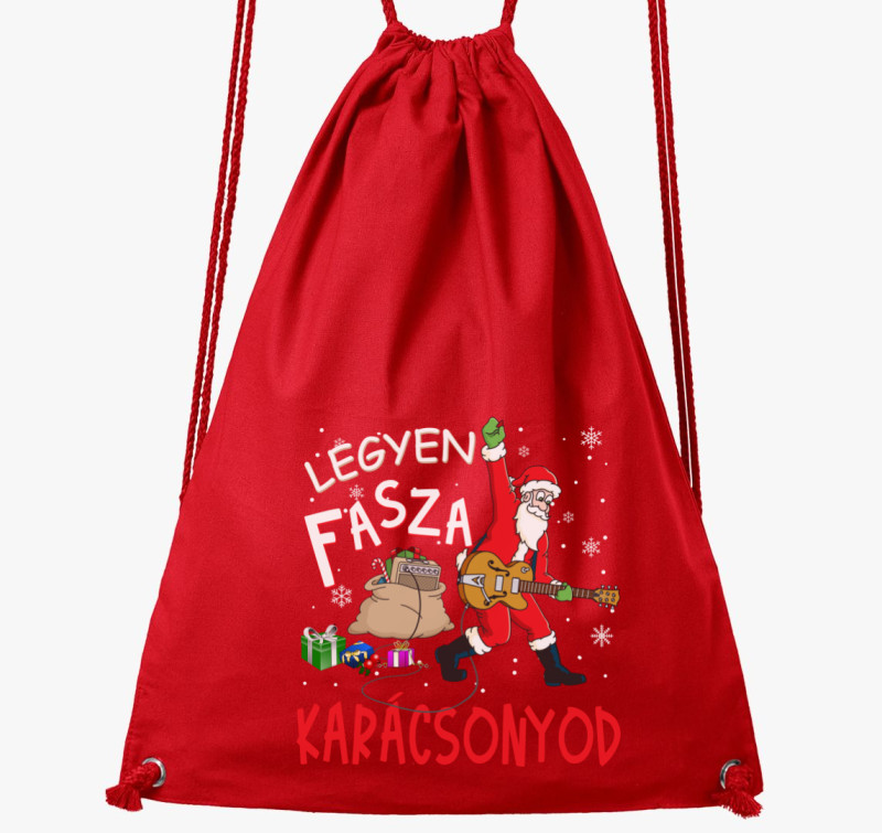 Legyen fasza karácsonyod tornazsák — Piros