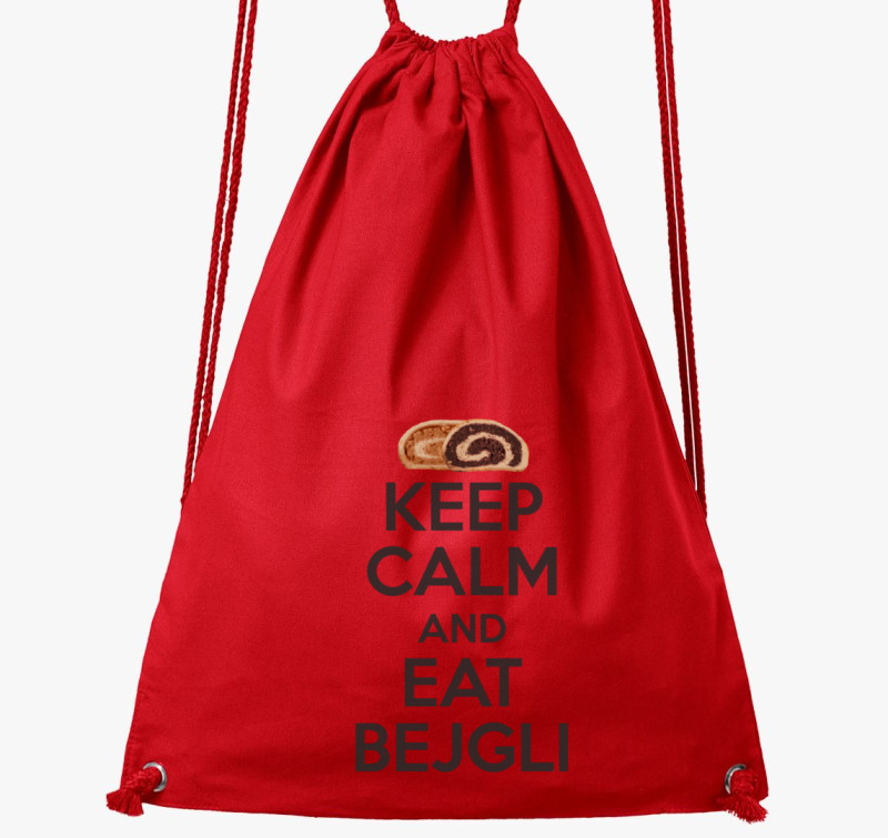 Keep calm and eat bejgli tornazsák — Piros