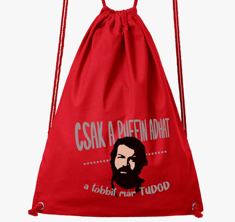Bud Spencer puffin adhat tornazsák — Piros