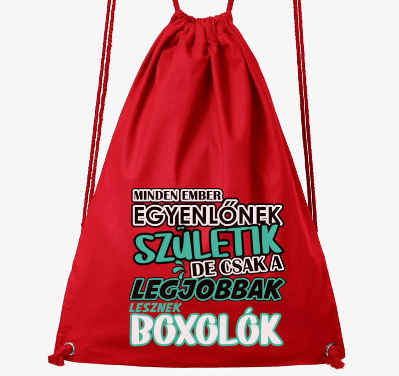 Egyenlőnek születik boxos tornazsák — Piros