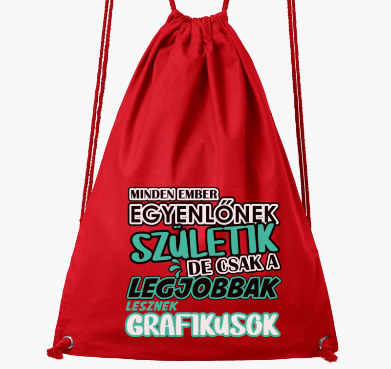 Egyenlőnek születik grafikus tornazsák — Piros