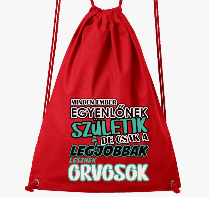 Egyenlőnek születik orvos tornazsák — Piros