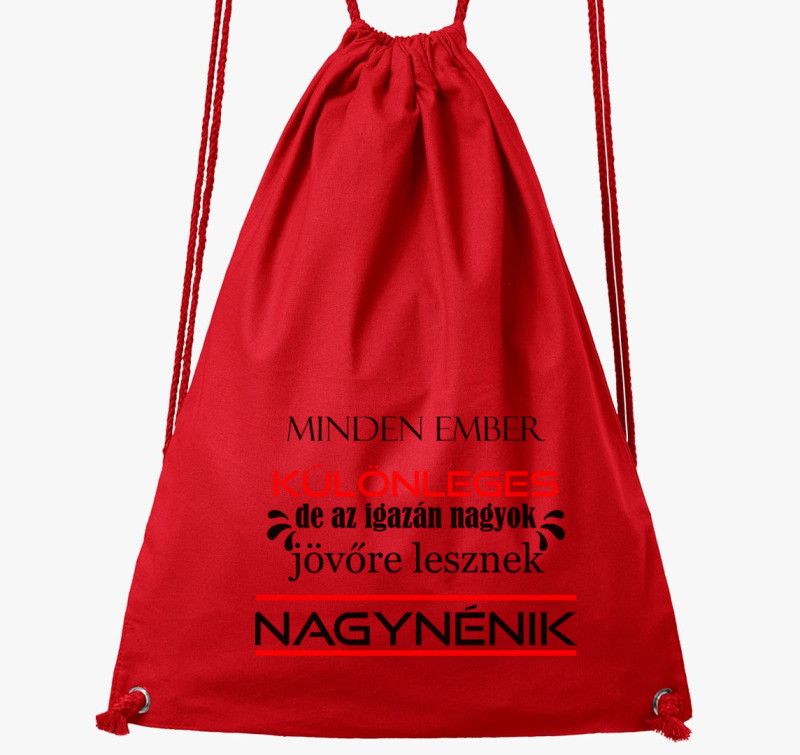 Különleges nagynéni  tornazsák — Piros