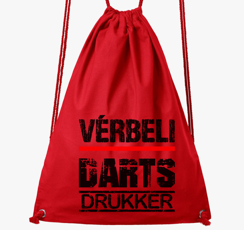 Vérbeli darts drukker tornazsák — Piros