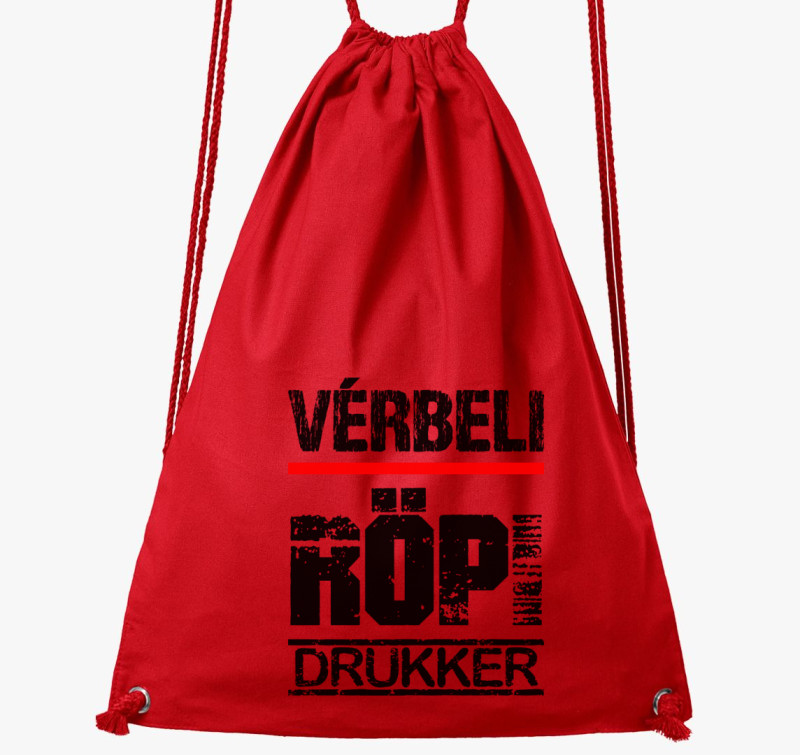 Vérbeli röpi drukker tornazsák — Piros