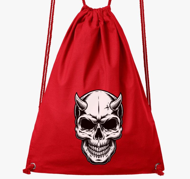 Skull koponya tornazsák — Piros