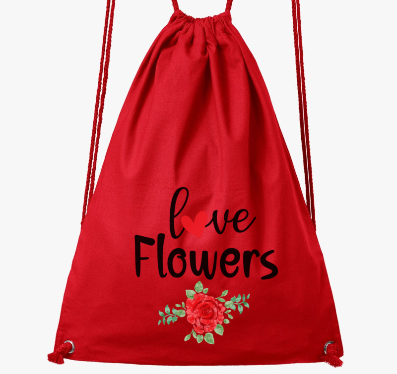 Love Flowers tornazsák — Piros