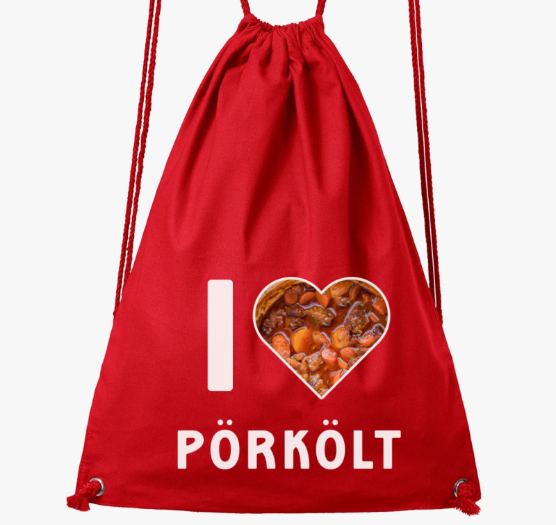 I love pörkölt tornazsák — Piros