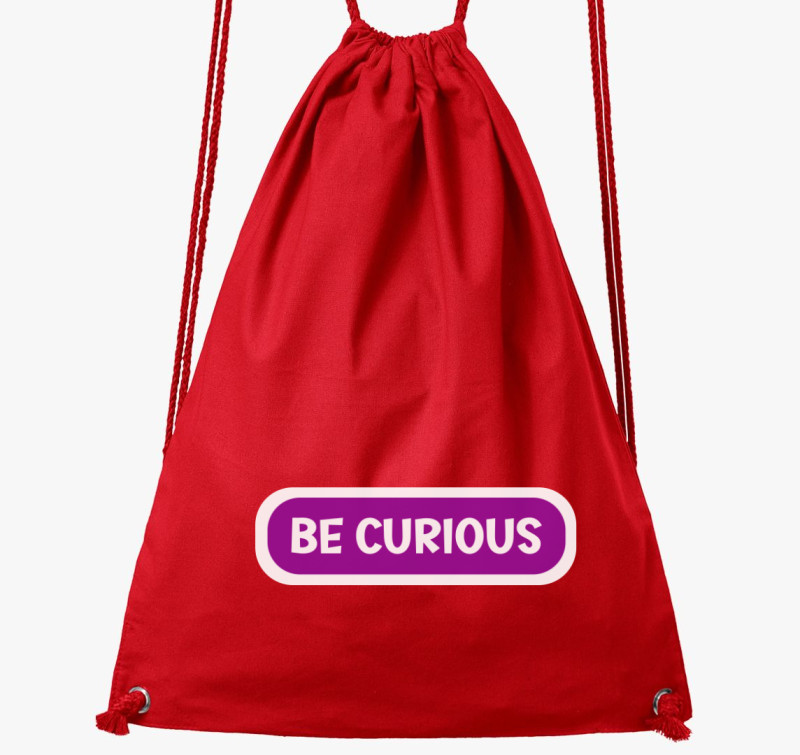 Be curious lila tornazsák — Piros