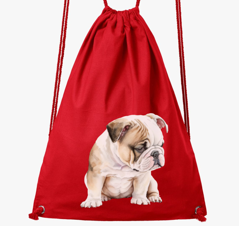 Angol bulldog tornazsák — Piros