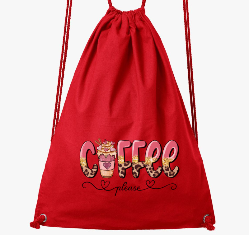Coffee please tornazsák — Piros