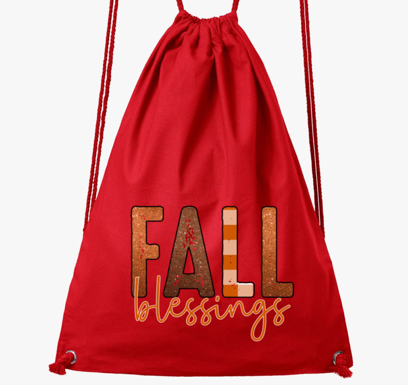 Fall blessings tornazsák — Piros