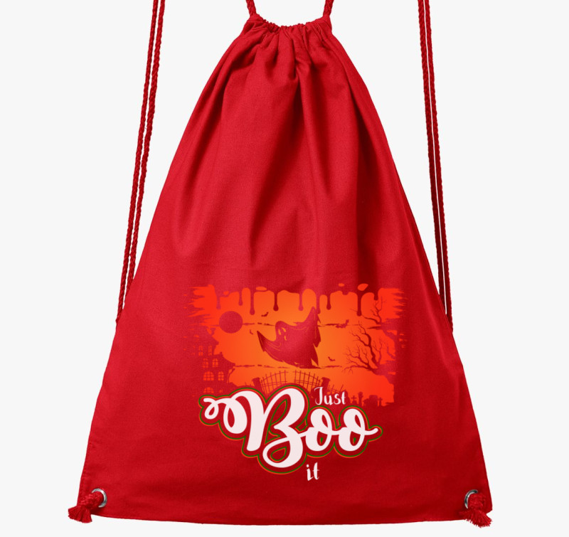 Just boo it halloween tornazsák — Piros