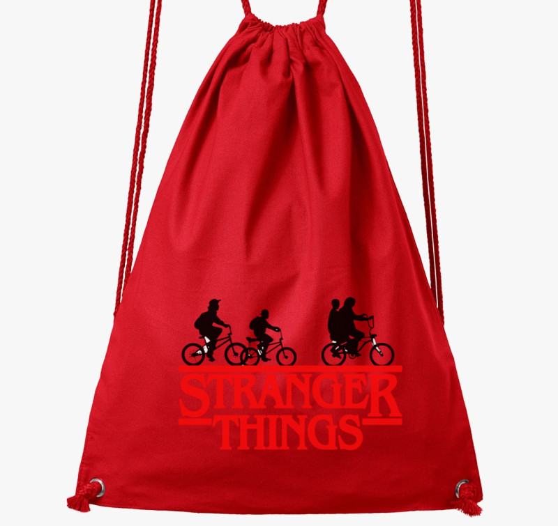 Stranger Things bicaj tornazsák — Piros