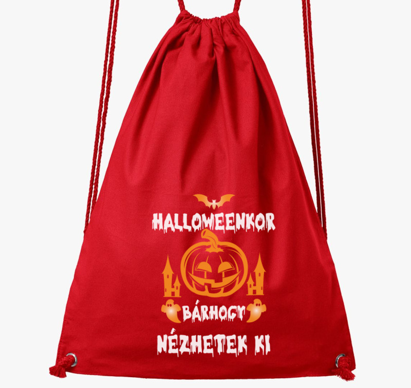 Halloweenkor bárhogy nézhetek ki tornazsák — Piros