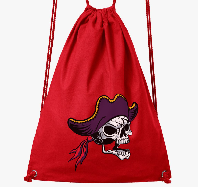 Pirate skull 5 tornazsák — Piros