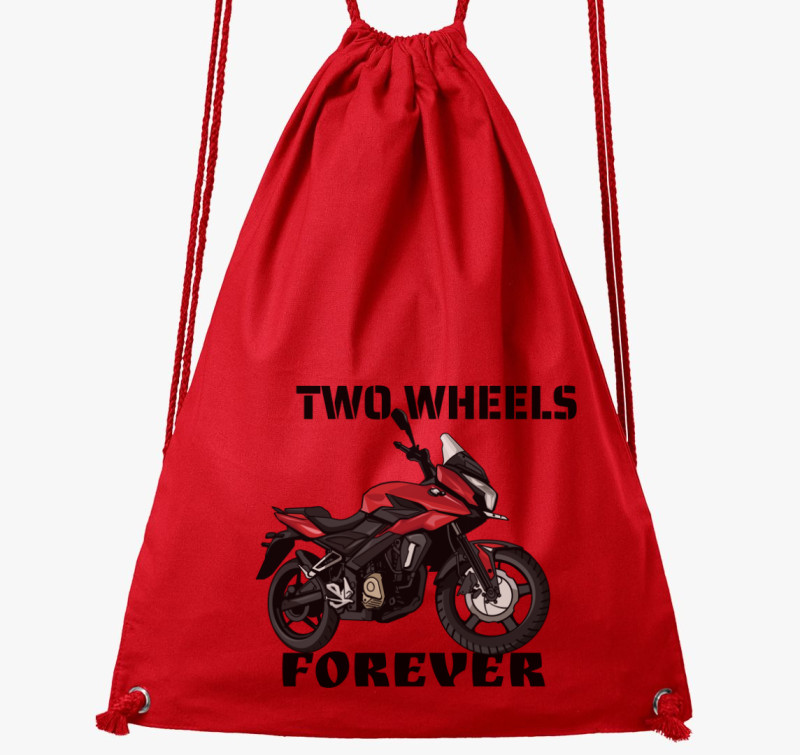 Two Wheels Forever tornazsák — Piros
