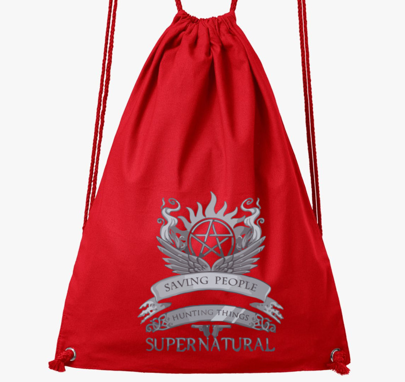 Supernatural saving people tornazsák — Piros