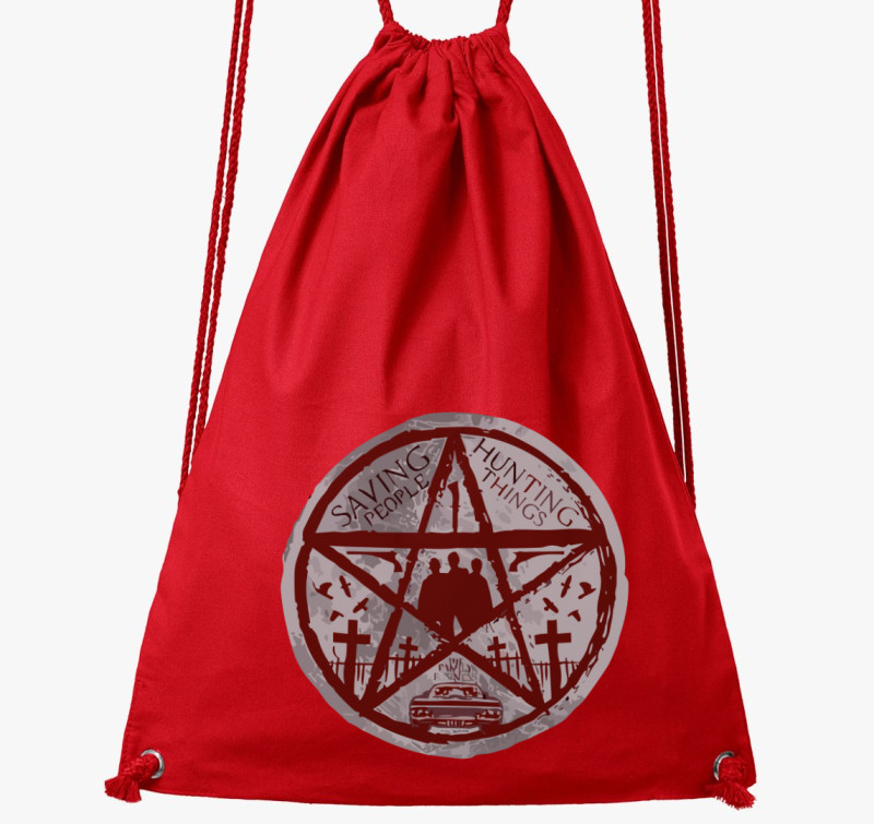 Supernatural Hunting things tornazsák — Piros