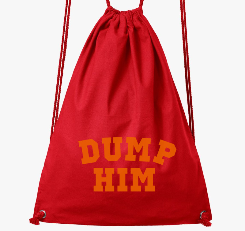 DUMP HIM orange tornazsák — Piros