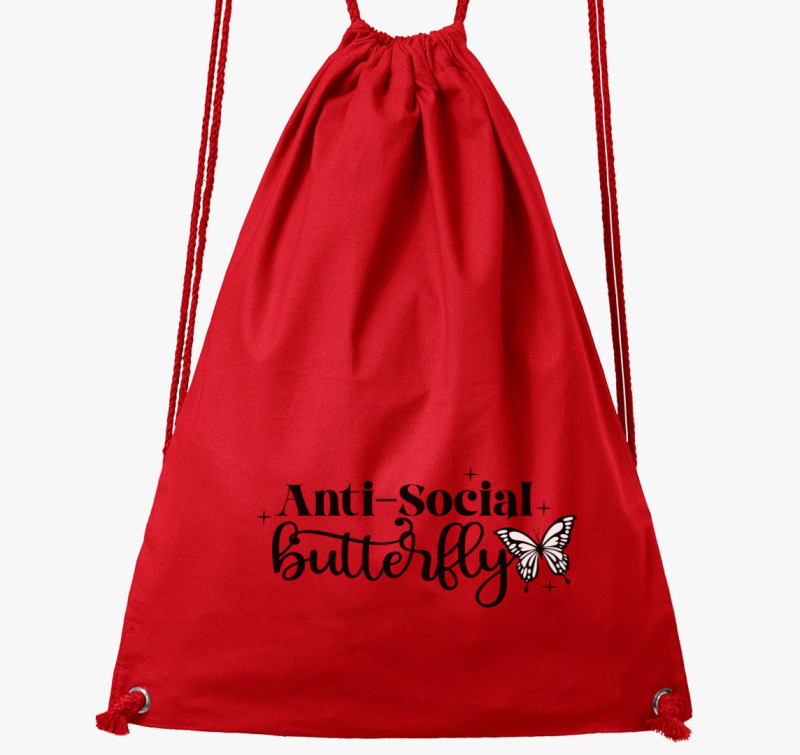 Antisocial butterfly tornazsák — Piros