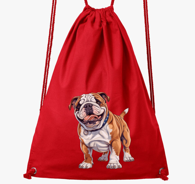 Mini bulldog tornazsák — Piros