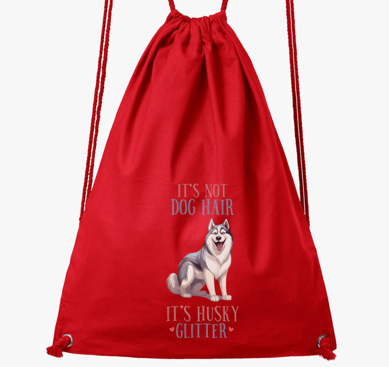Husky glitter tornazsák — Piros