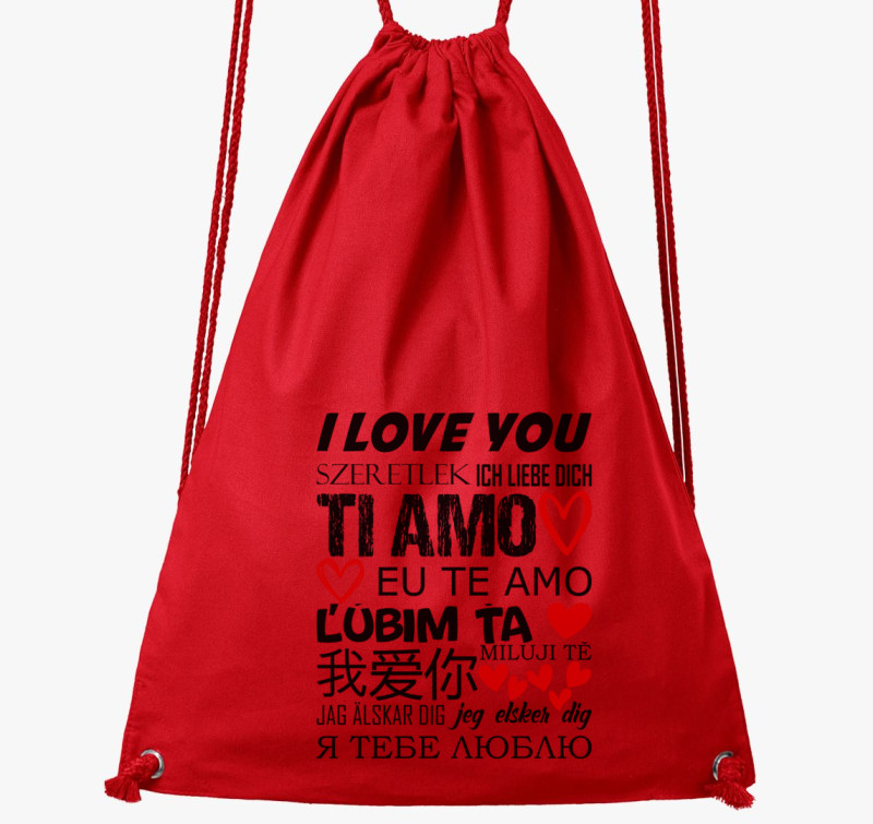 Ti Amo tornazsák — Piros