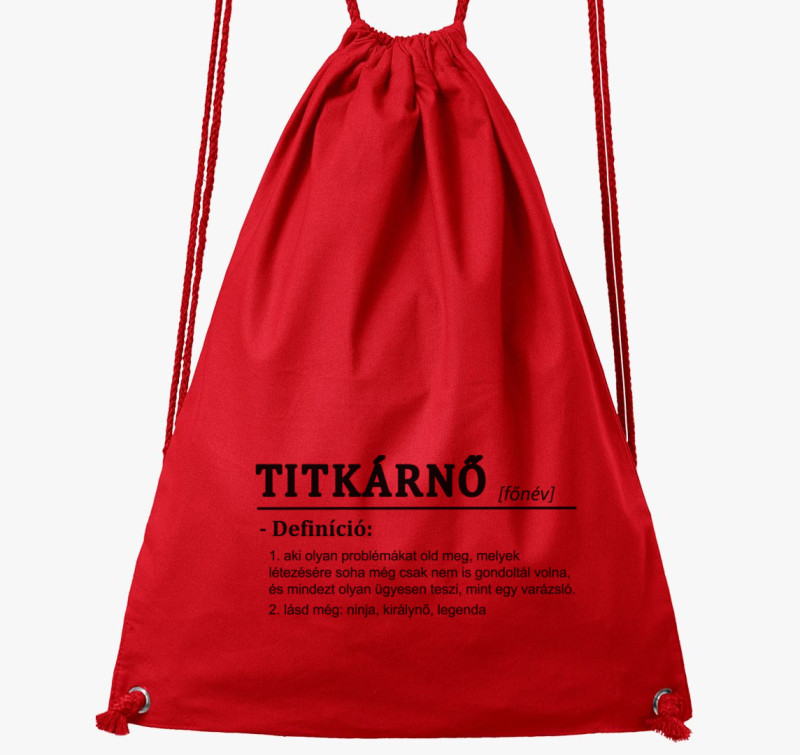 Titkárnő tornazsák — Piros