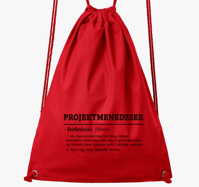 Projektmenedzser tornazsák — Piros