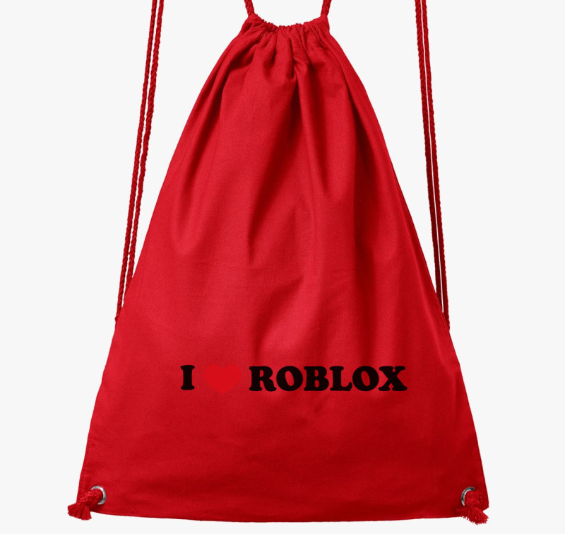 I love Roblox tornazsák — Piros
