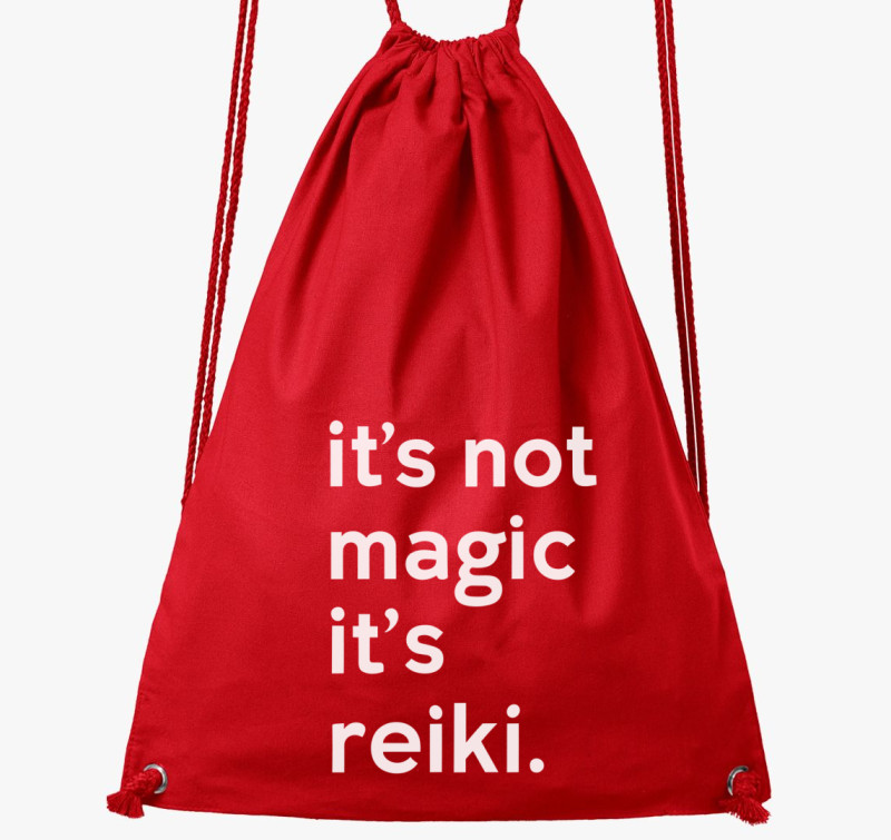 Reiki not magic tornazsák — Piros