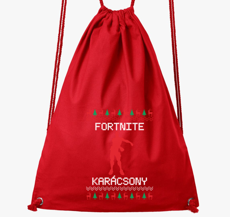 Fortnite karácsony tornazsák — Piros