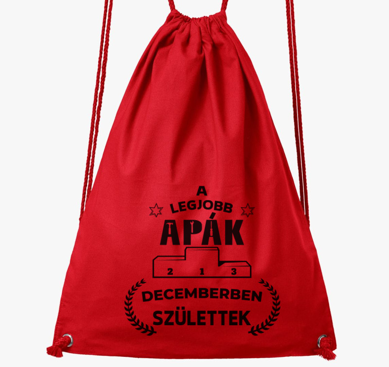 A legjobb apák decemberben születtek tornazsák — Piros