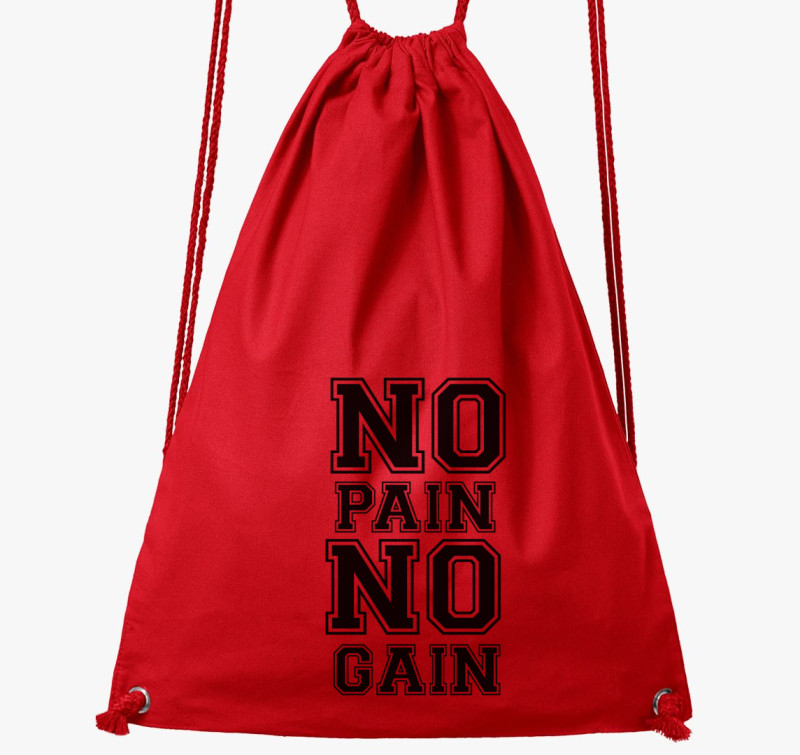 No pain no gain tornazsák — Piros
