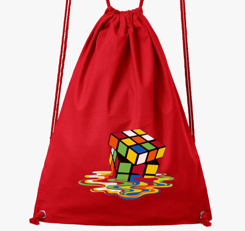 Rubik kocka tornazsák — Piros
