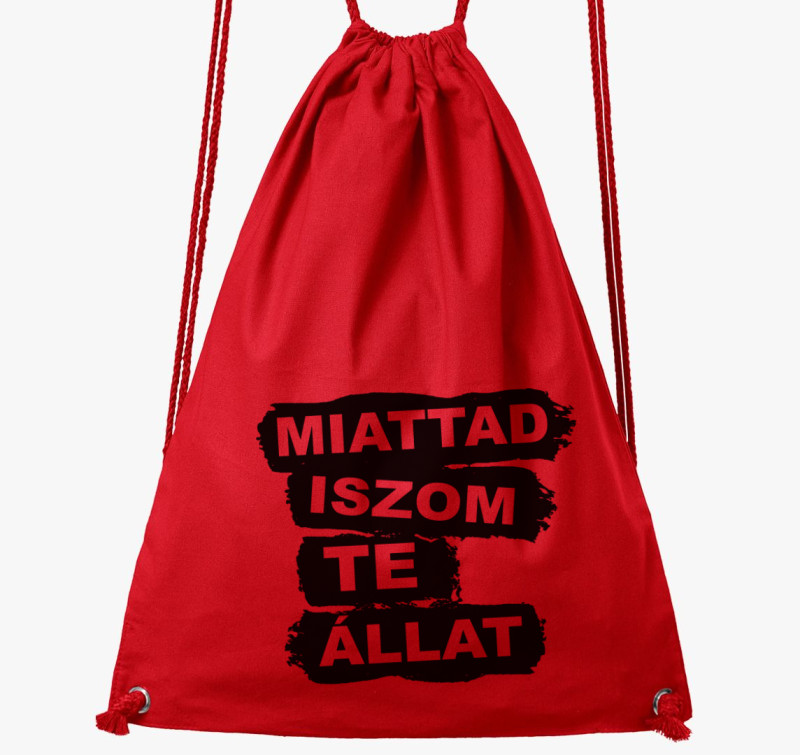 Miattad iszom te állat - tornazsák — Piros