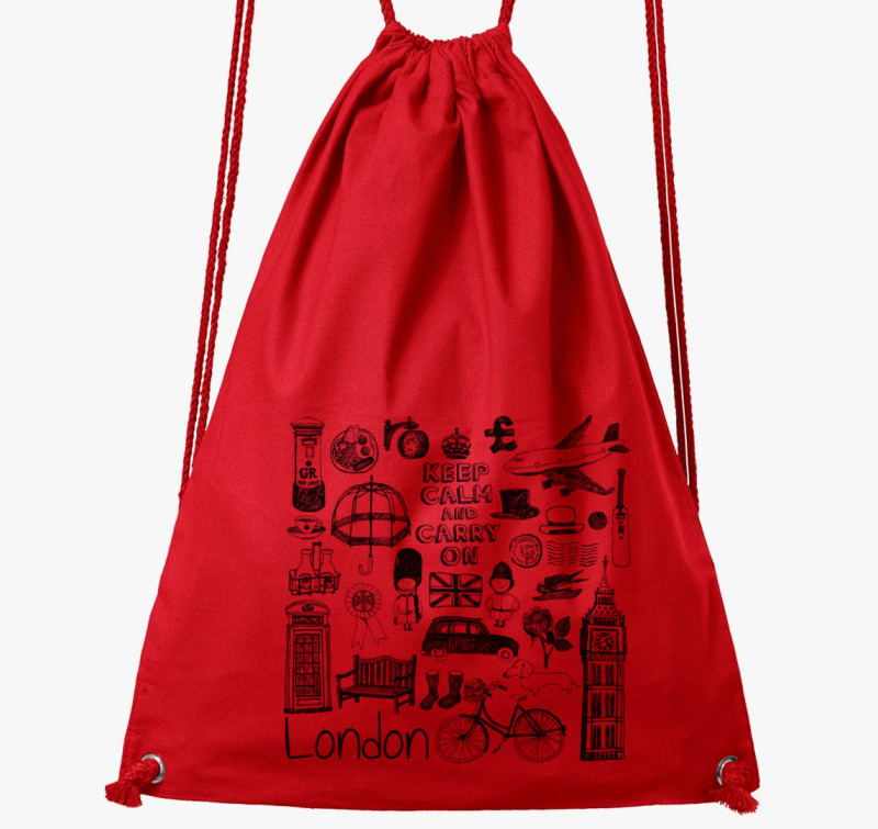 Cuki londonos tornazsák — Piros