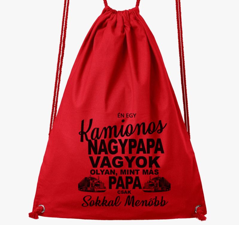 Kamionos nagypapa tornazsák — Piros