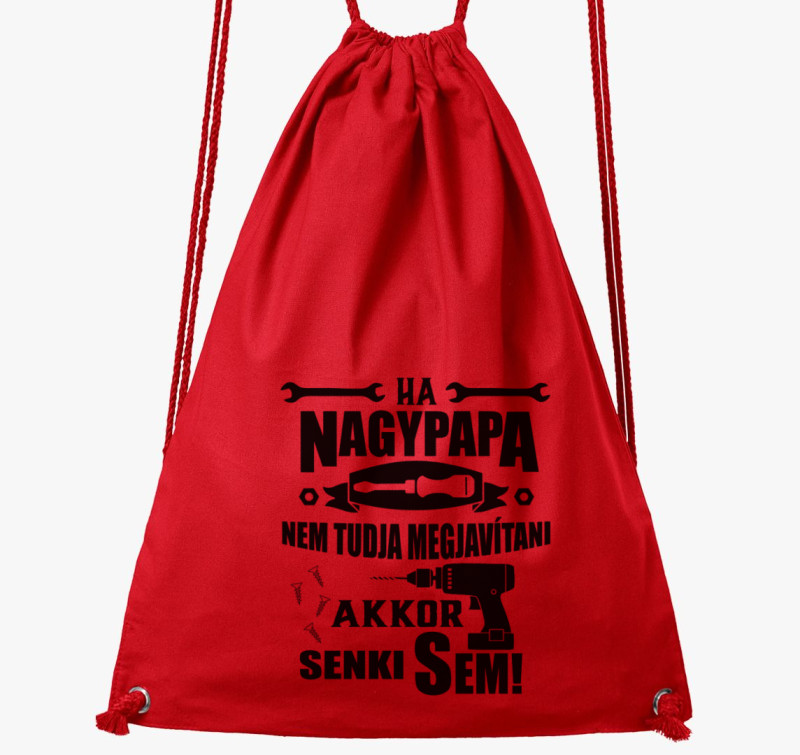 Mester nagypapa tornazsák — Piros