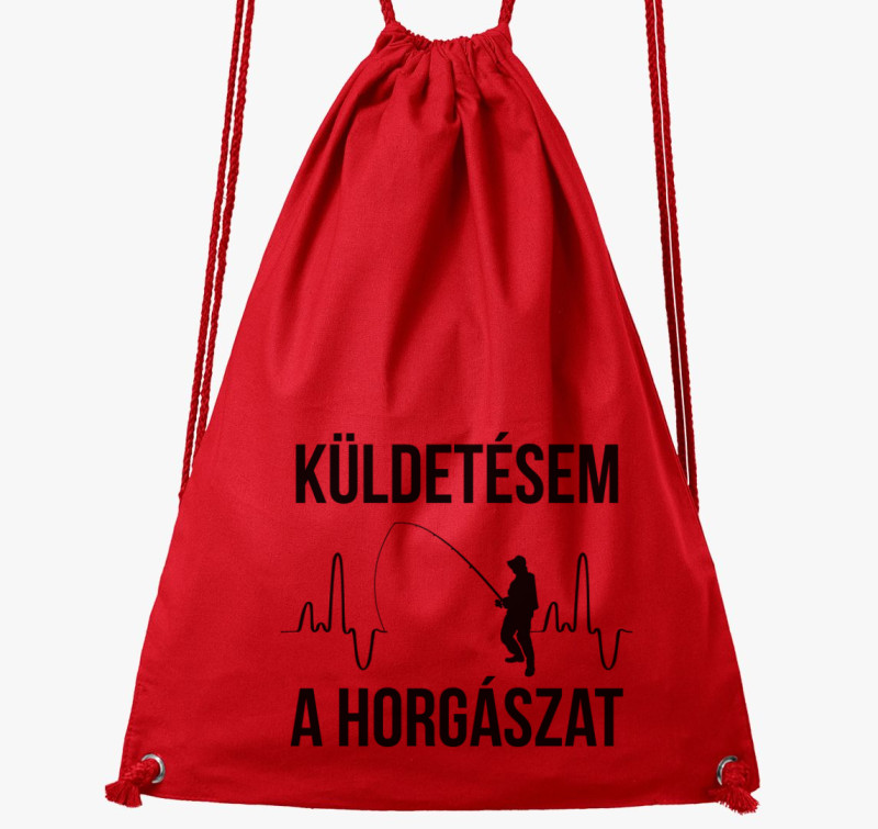 Küldetésem a horgászat tornazsák — Piros