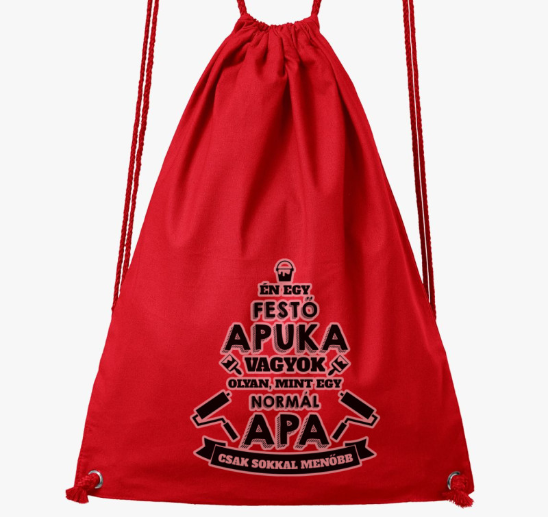 Festő apuka tornazsák — Piros