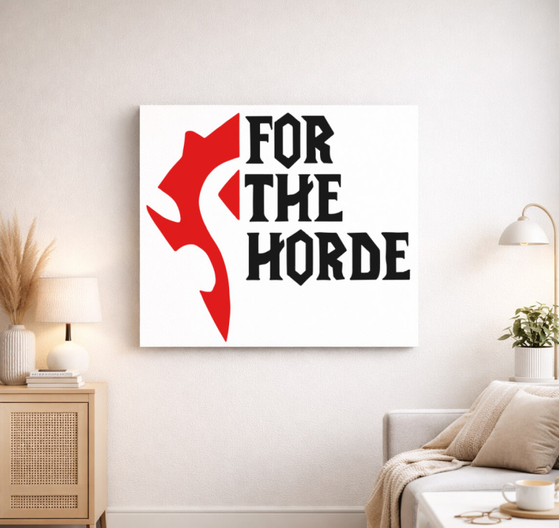 For the horde vászonkép — Fehér