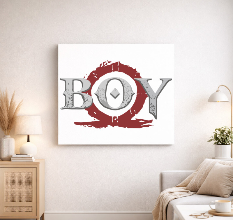 God of War Boy vászonkép — Fehér